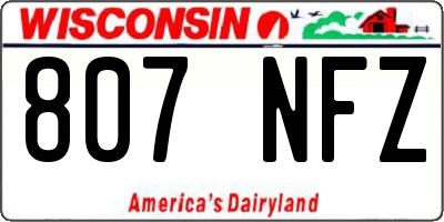 WI license plate 807NFZ