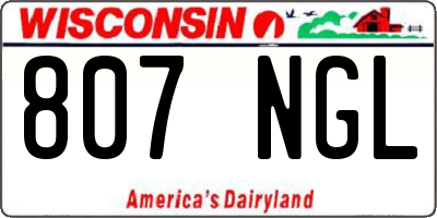 WI license plate 807NGL