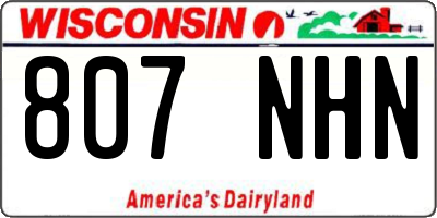 WI license plate 807NHN
