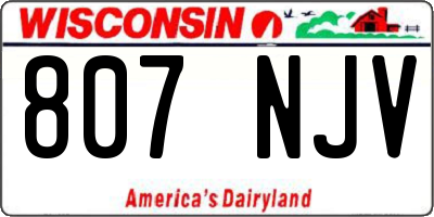 WI license plate 807NJV