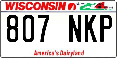 WI license plate 807NKP