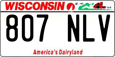 WI license plate 807NLV