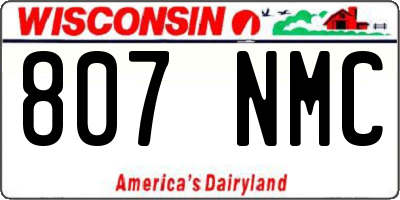 WI license plate 807NMC