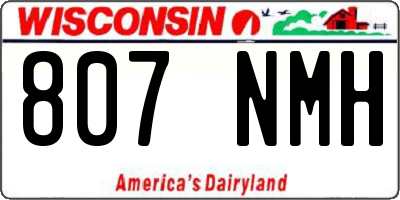 WI license plate 807NMH