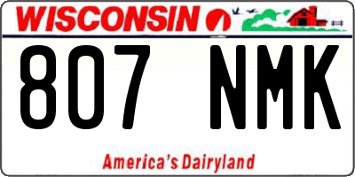 WI license plate 807NMK