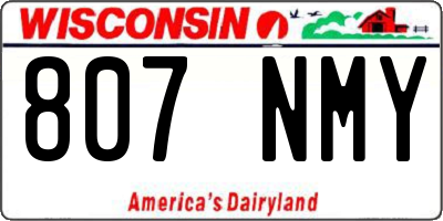 WI license plate 807NMY