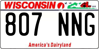 WI license plate 807NNG