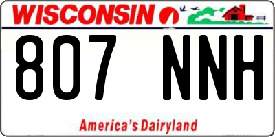 WI license plate 807NNH