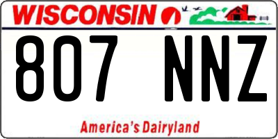 WI license plate 807NNZ