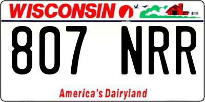 WI license plate 807NRR
