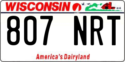 WI license plate 807NRT