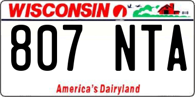 WI license plate 807NTA