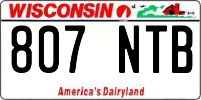 WI license plate 807NTB