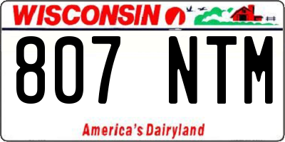 WI license plate 807NTM