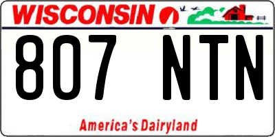 WI license plate 807NTN