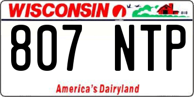 WI license plate 807NTP