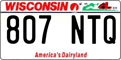 WI license plate 807NTQ