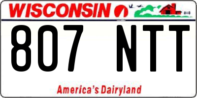 WI license plate 807NTT