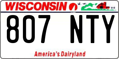 WI license plate 807NTY