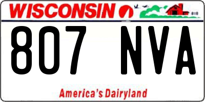WI license plate 807NVA