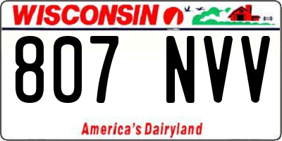 WI license plate 807NVV