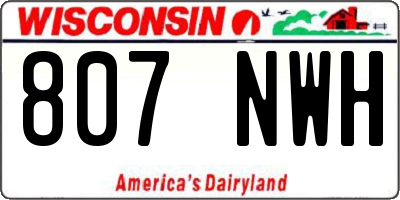 WI license plate 807NWH