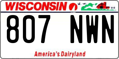 WI license plate 807NWN