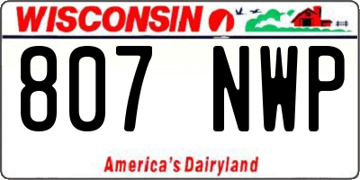 WI license plate 807NWP