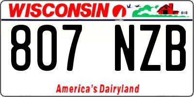 WI license plate 807NZB