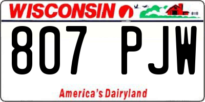WI license plate 807PJW
