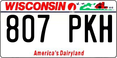 WI license plate 807PKH