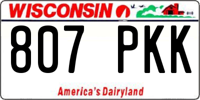 WI license plate 807PKK