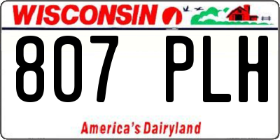 WI license plate 807PLH