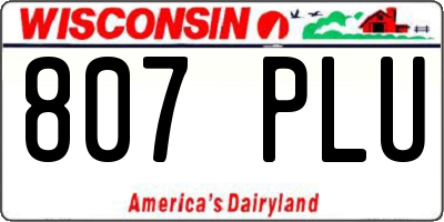 WI license plate 807PLU