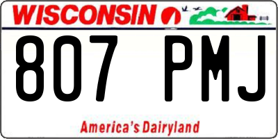 WI license plate 807PMJ