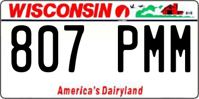 WI license plate 807PMM