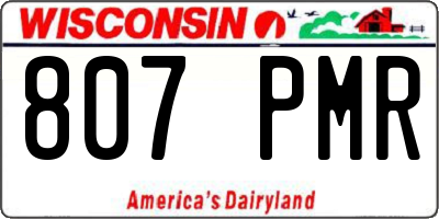 WI license plate 807PMR