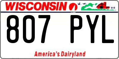 WI license plate 807PYL
