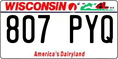 WI license plate 807PYQ