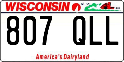 WI license plate 807QLL