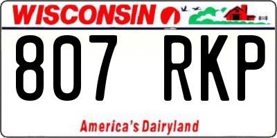 WI license plate 807RKP