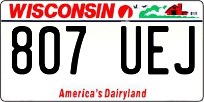 WI license plate 807UEJ