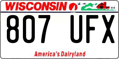 WI license plate 807UFX