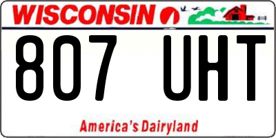 WI license plate 807UHT
