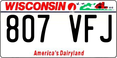 WI license plate 807VFJ