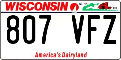 WI license plate 807VFZ
