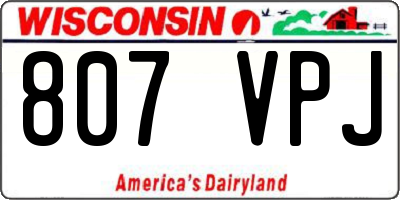 WI license plate 807VPJ