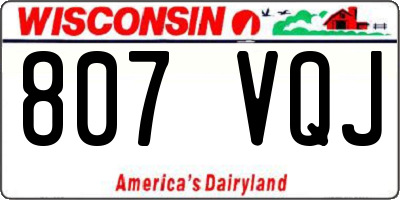 WI license plate 807VQJ
