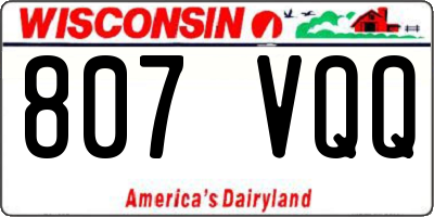 WI license plate 807VQQ