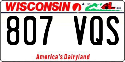 WI license plate 807VQS